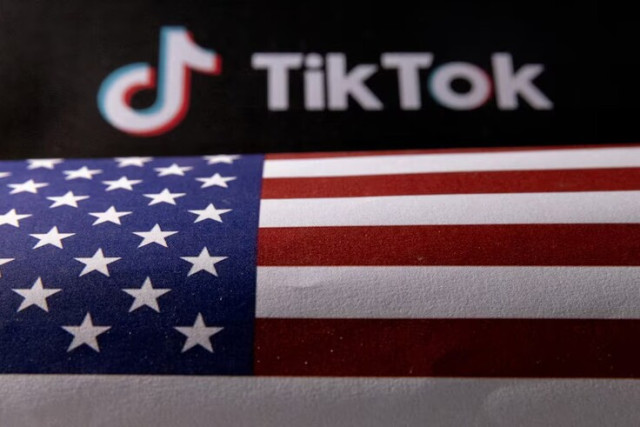 Tiktok and USA Flag